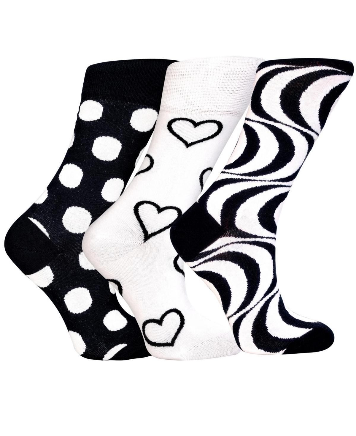 Love Sock Company Womens Denver Gift Box of Cotton Seamless Toe Premium Colorful Fun Patterned Crew Socks, Pack of 3 Product Image