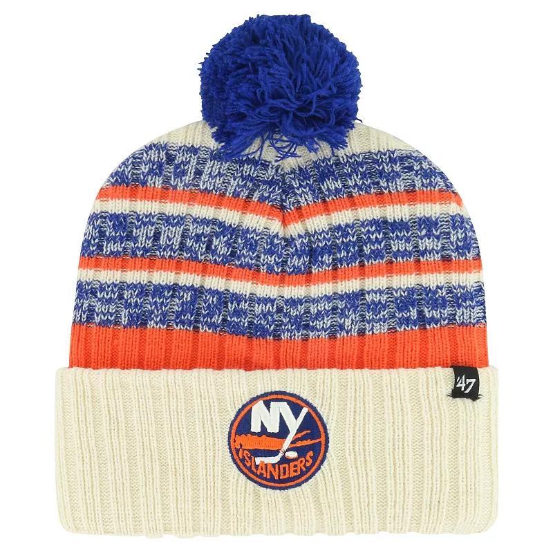 Mens 47 Cream New York Islanders Tavern Cuffed Knit Hat with Pom Product Image