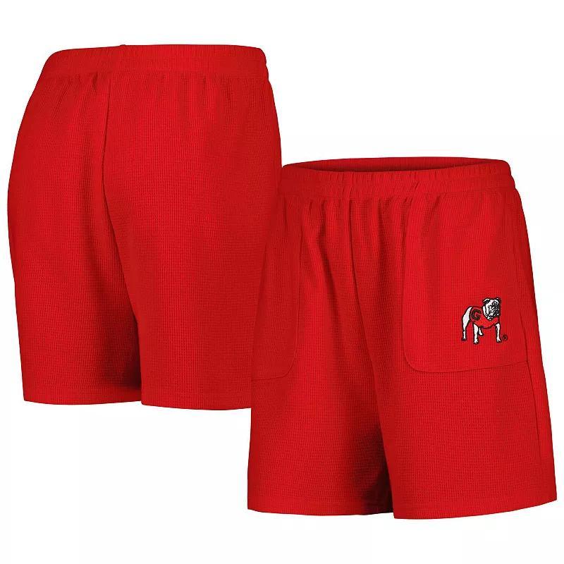 Womens Hype and Vice Georgia Bulldogs Pocket Hit Grand Slam Waffle Shorts Product Image