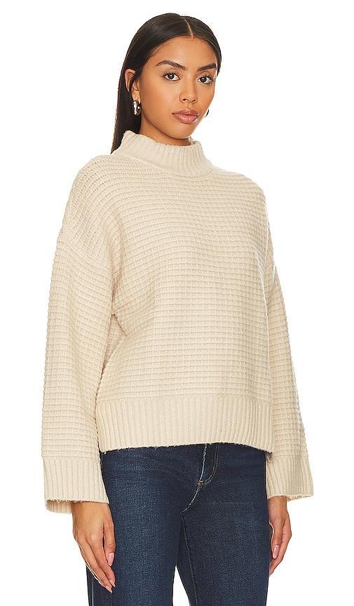 Sanctuary Waffle Knit Sweater in Ivory. - size S (also in L, M, XL, XS, XXL, XXS) Product Image