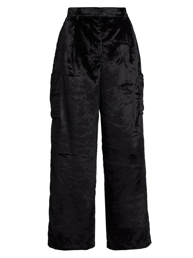 Womens Luli Velvet Cargo Pants Product Image