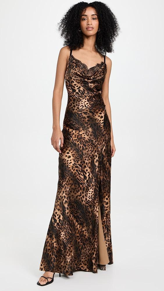 L'AGENCE Venice Cowl Lace NK Gown | Shopbop Product Image