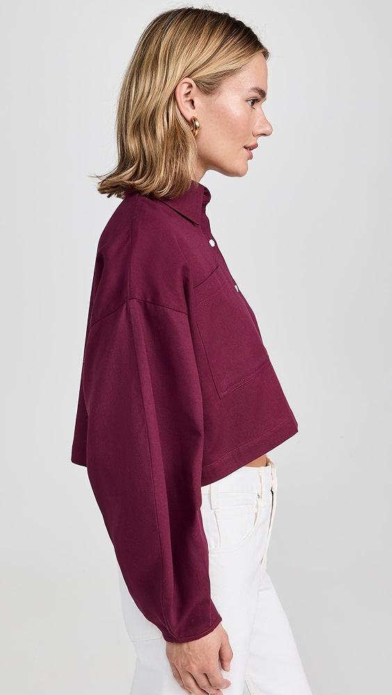 SELFI Cropped Oval Sleeve Shirt | Shopbop Product Image