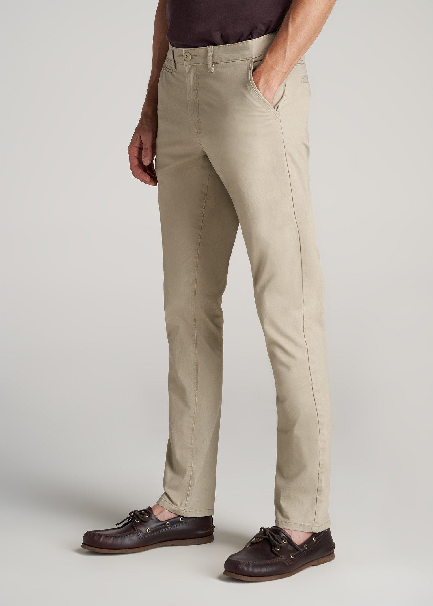 Carman TAPERED Chinos in Desert Khaki - Pants for Tall Men Product Image