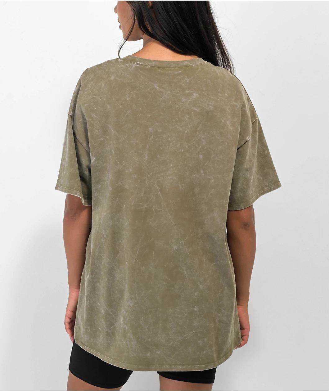 Ninth Hall Fundamentals Maeve Olive Wash Oversized T-Shirt Product Image