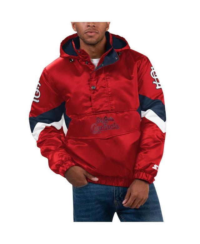 Mens Starter St. Louis Cardinals Force Play II Half-Zip Hooded Jacket Product Image