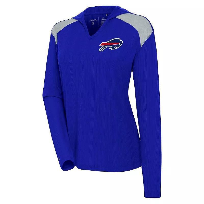 Womens Antigua Royal Buffalo Bills Opulent Long Sleeve Hoodie T-Shirt Product Image