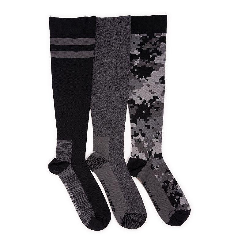 Mens MUK LUKS 3-pack Nylon Compression Knee-High Socks Product Image