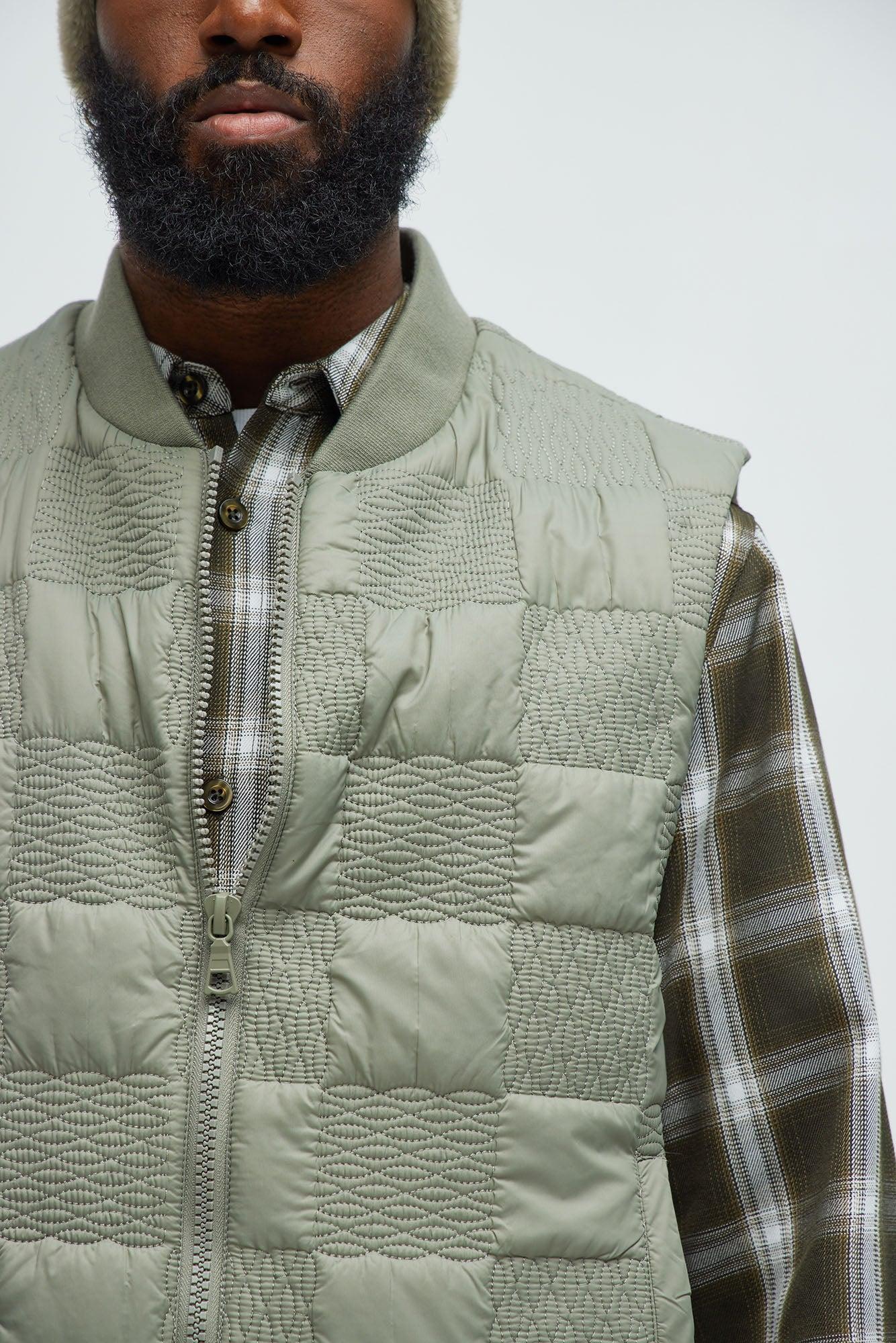 Easton Quilted Vest - Olive Product Image