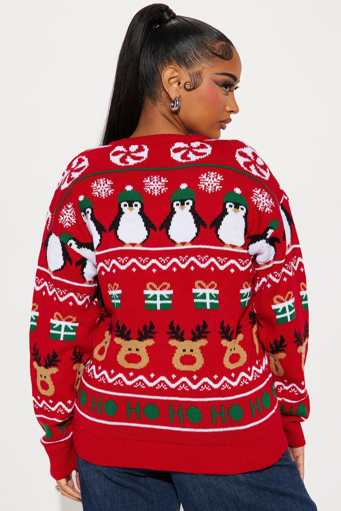 Ho Ho Ho Christmas Sweater - Red/combo Product Image