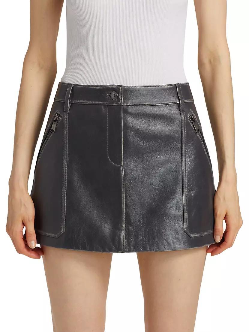 Micro Leather Mini Skirt Product Image