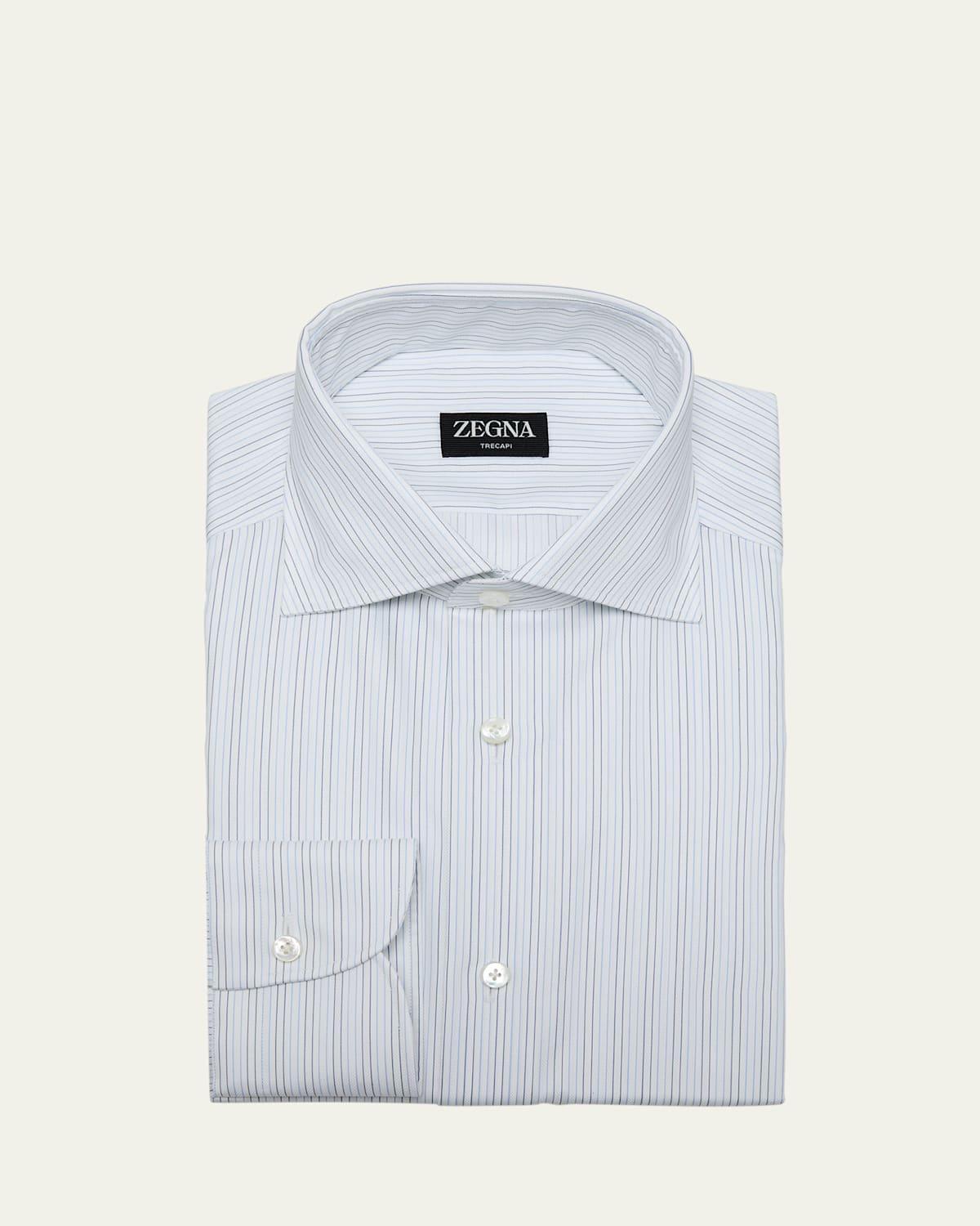 Mens Trecapi Cotton Micro-Stripe Dress Shirt Product Image