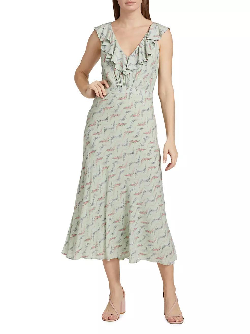 Shona Floral Ruffled Midi-Dress Product Image