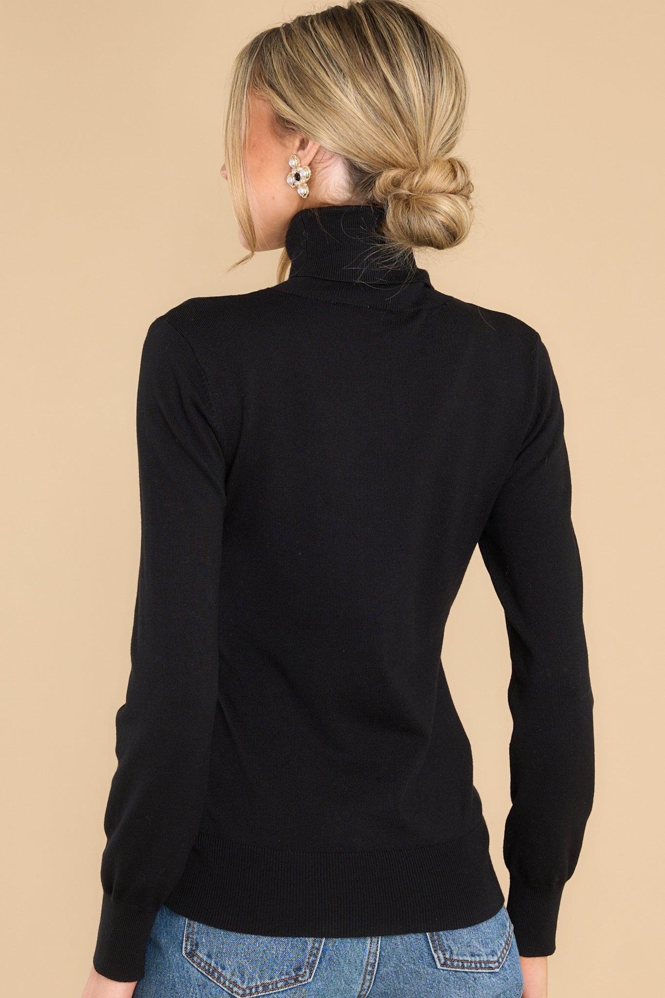 Comfortable Charm Black Turtleneck Sweater Product Image