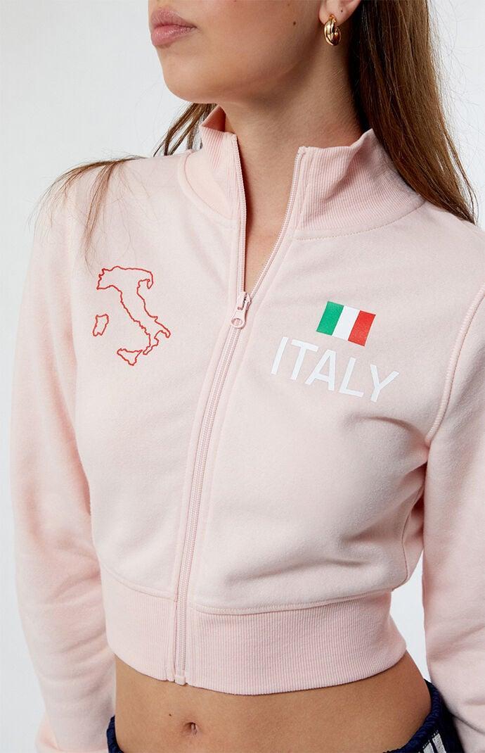 Women's Italy High Neck Zip Up Track Jacket Product Image