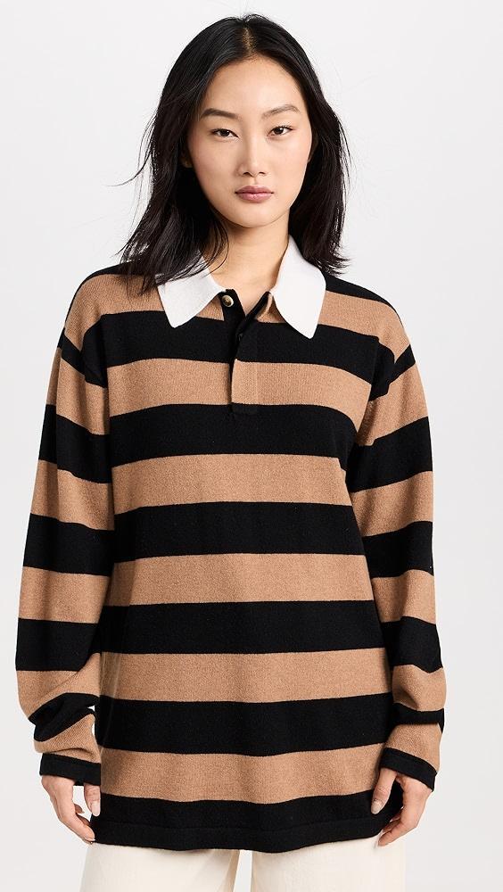 Guest in Residence Striped Rugby Cashmere Sweater | Shopbop Product Image