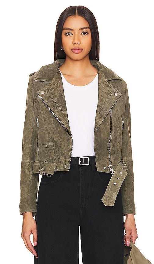 Faux Suede Moto Jacket Product Image