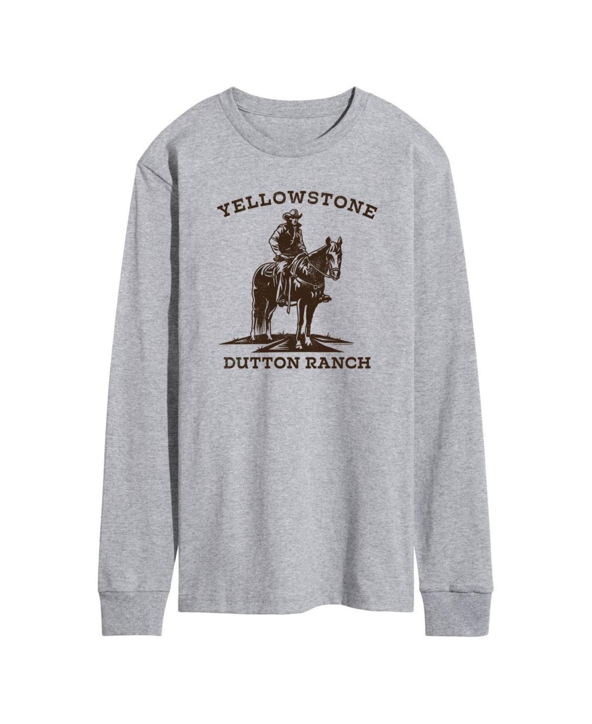 Mens Yellowstone Cowboy Long Sleeve T-shirt Product Image