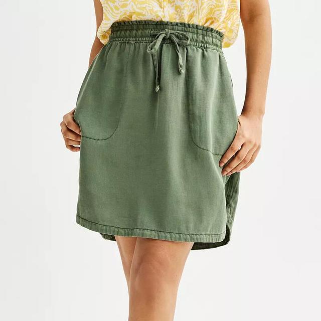 Womens Sonoma Goods For Life Short Utility Skirt Manolo Green Product Image