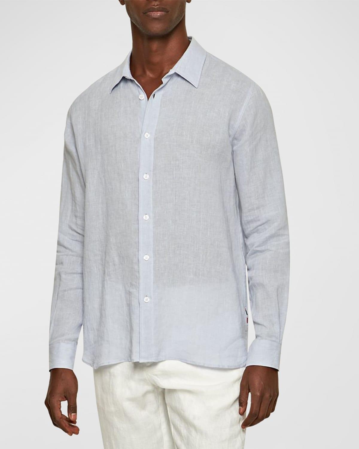 Mens Justin Linen Button-Front Shirt Product Image