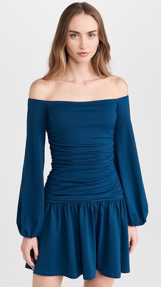 Susana Monaco Off Shoulder Poet Low Waist Dress | Shopbop Product Image