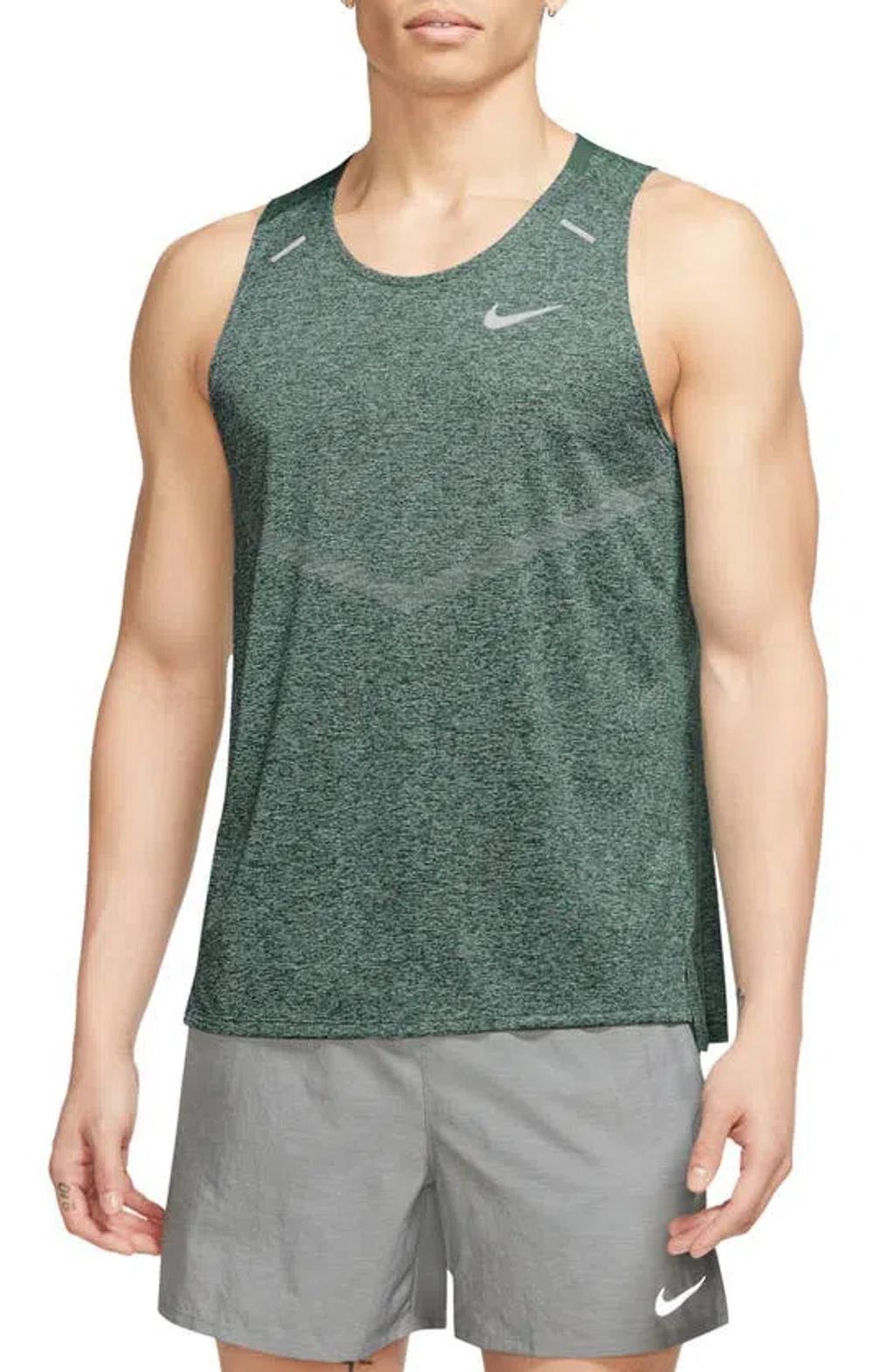 Men's Rise 365 Dri-fit Running Tank Top In Green Product Image