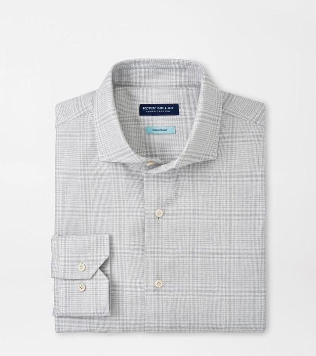 Peter Millar Mens Lucca Italian Flannel Sport Shirt | Color: British Grey | Size: XXL Product Image