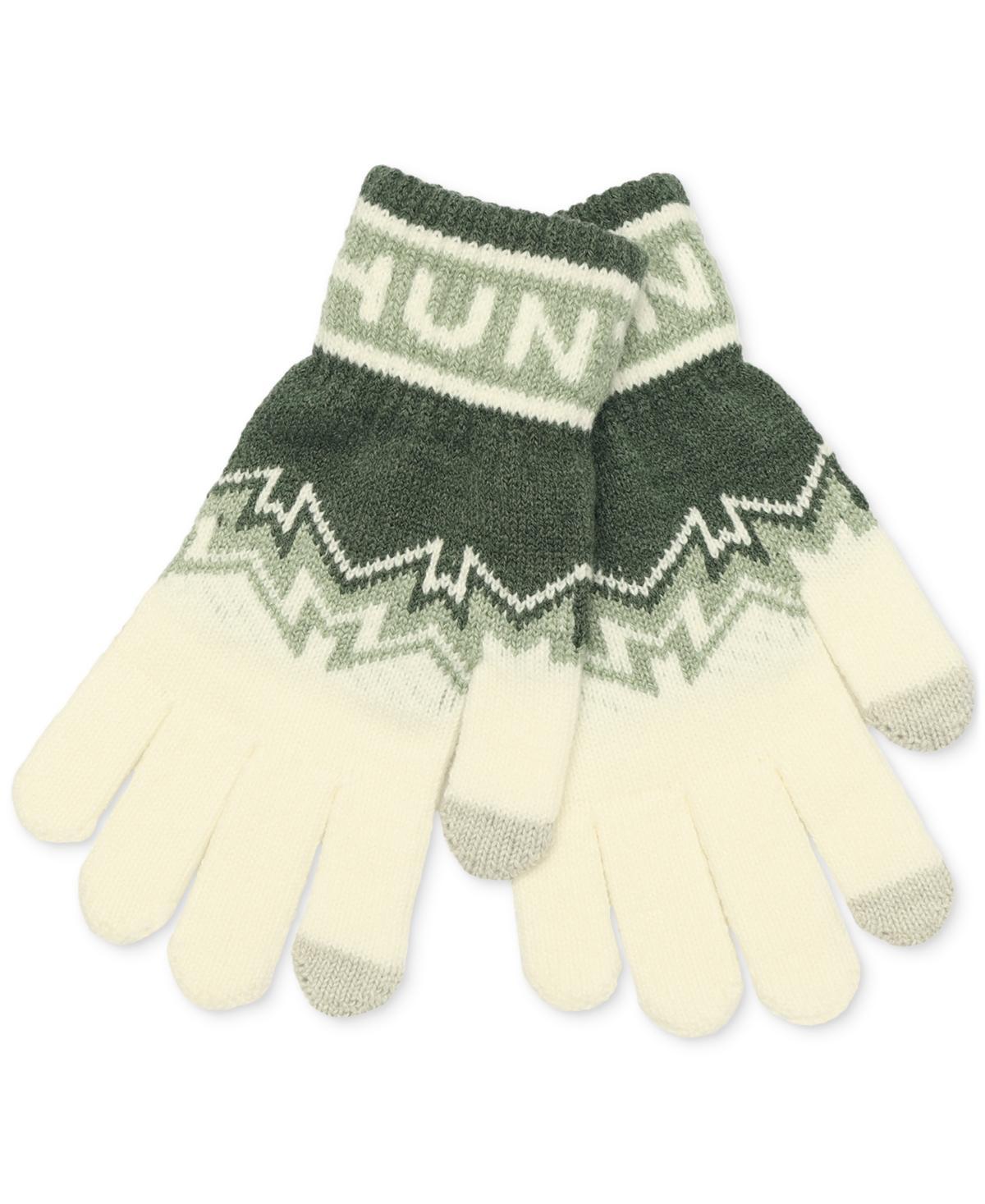 Hunter Womens Fair Isle Ribbed-Cuff Gloves Product Image