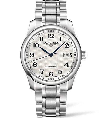 Longines Mens Master Collection Automatic Silver Dial Stainless Steel Bracelet Watch Product Image