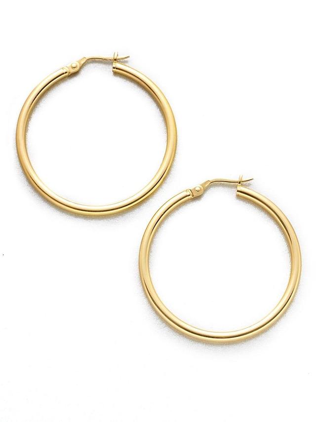 18K Yellow Gold Hoop Earrings/1.4 Product Image