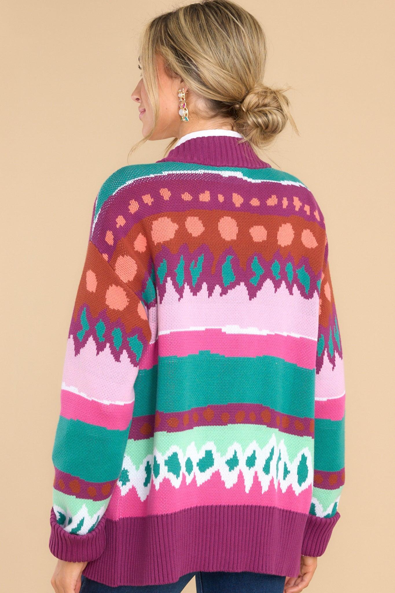 The Marie Multi Print Cardigan Product Image