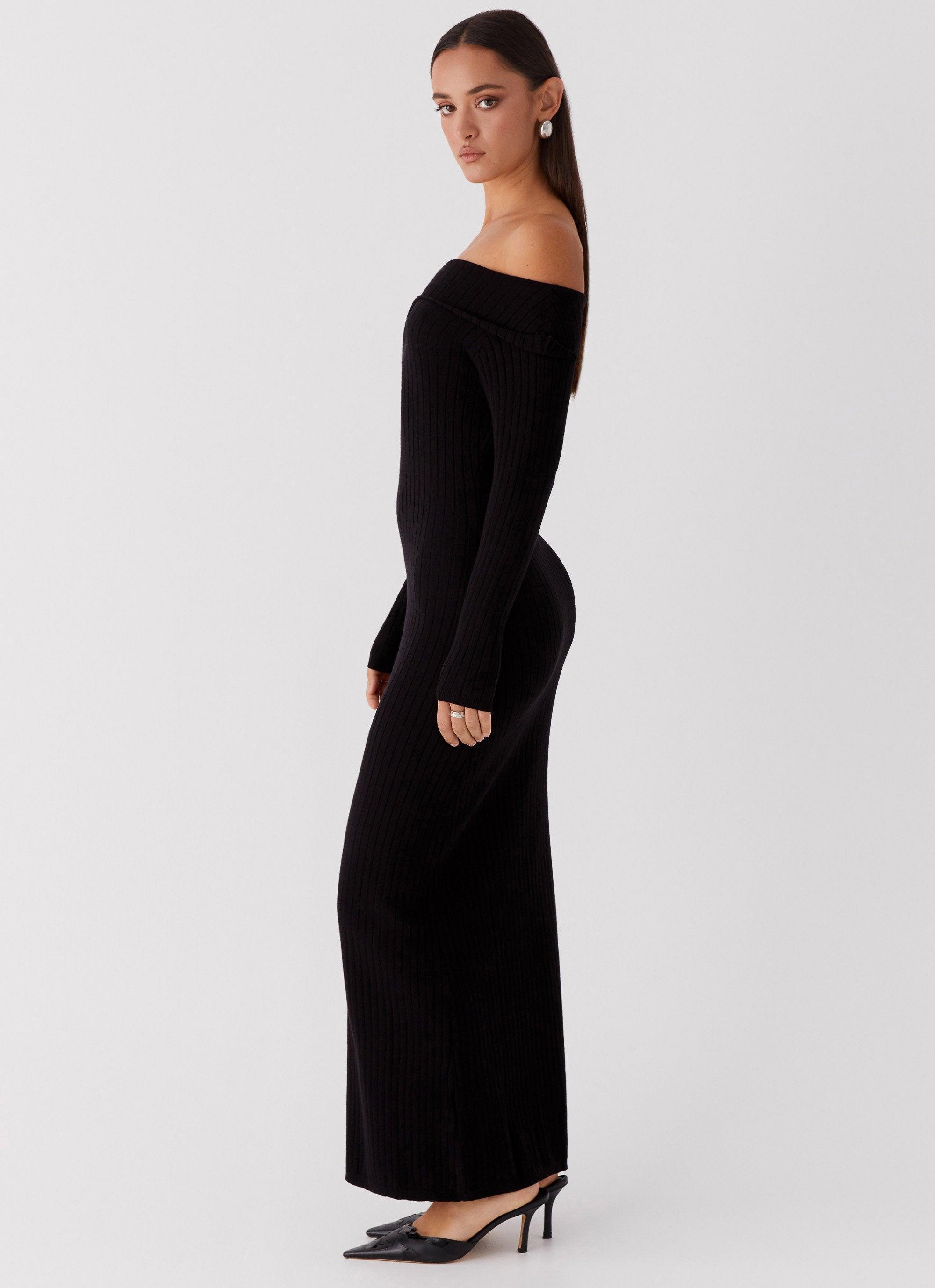 Lahey Knit Maxi Dress - Black Product Image