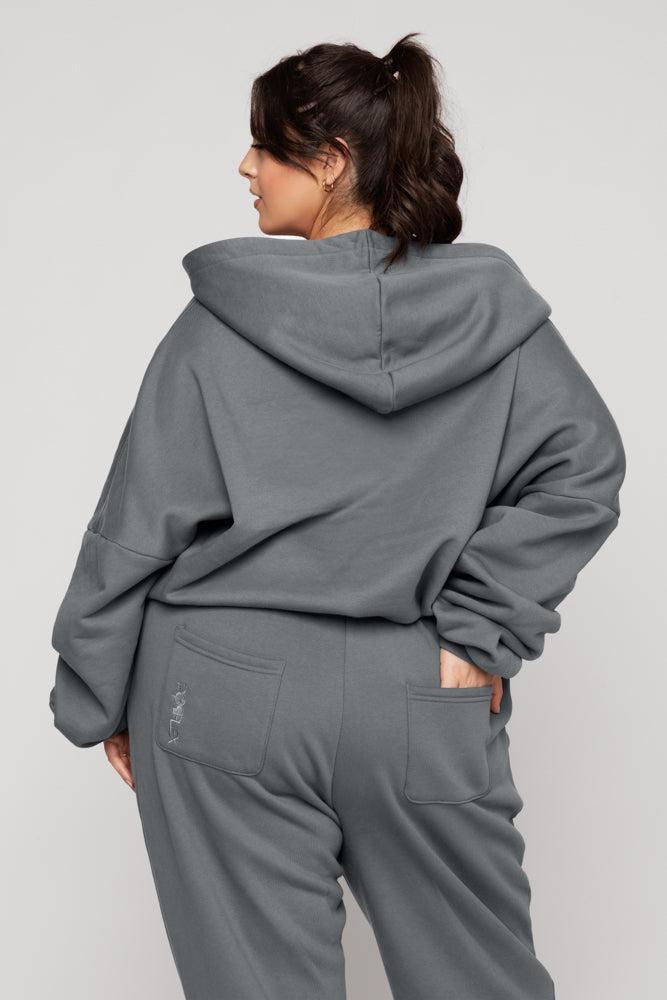 POPFLEX® Zip Cloud Hoodie - Smoke Product Image