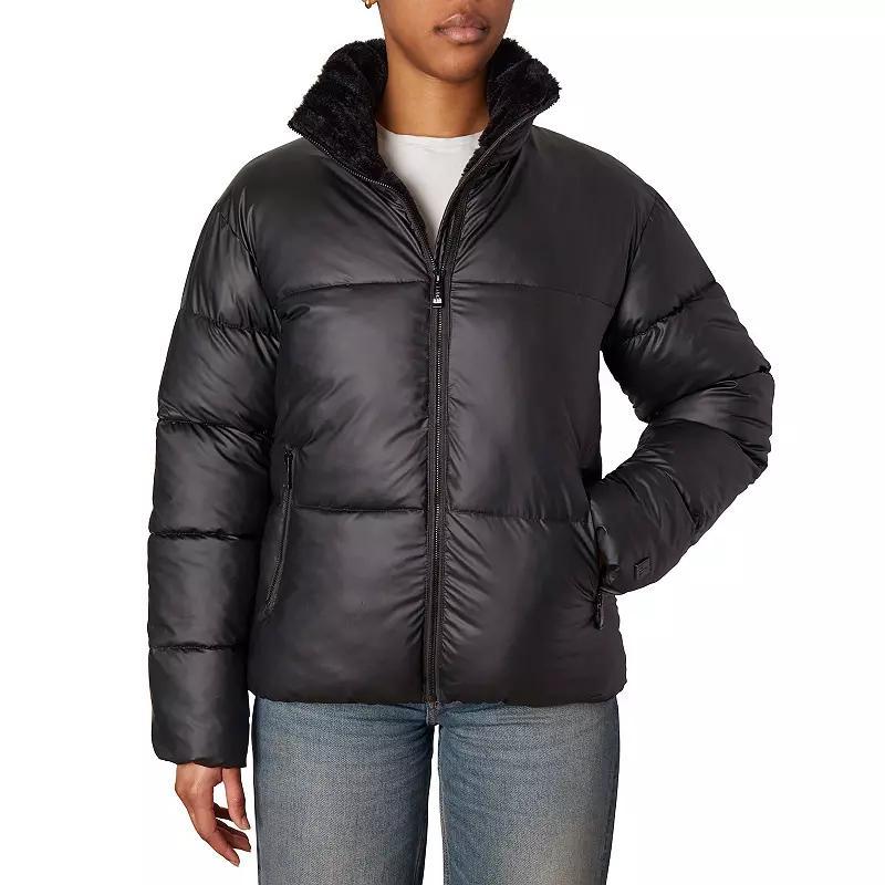 Womens Nicole Miller Cropped Puffer Coat Product Image