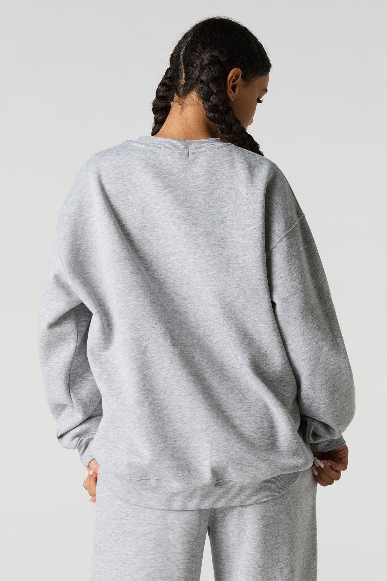 Graphic Fleece Oversized Sweatshirt Female Product Image