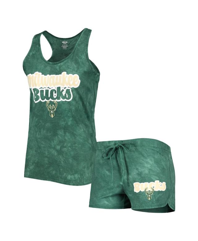 Womens Concepts Sport Hunter Green Milwaukee Bucks Billboard Tank Top & Shorts Sleep Set Multicolor Product Image