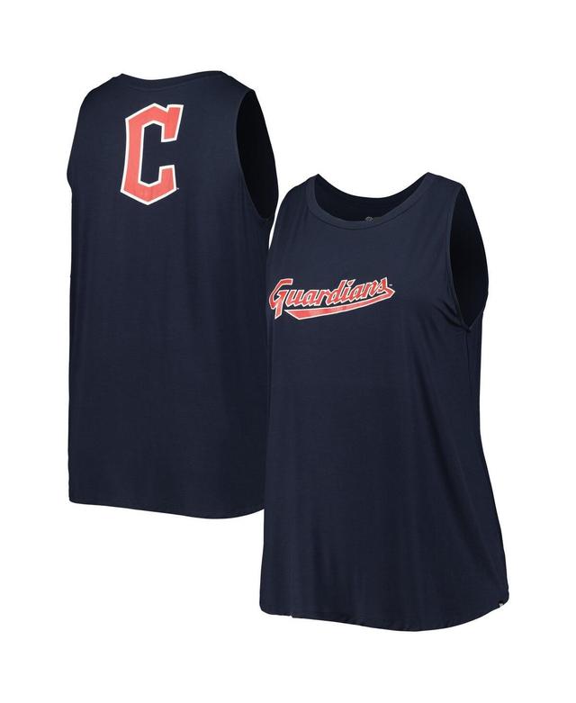 New Era Womens Navy Cleveland Guardians Plus Size Tank Top Product Image