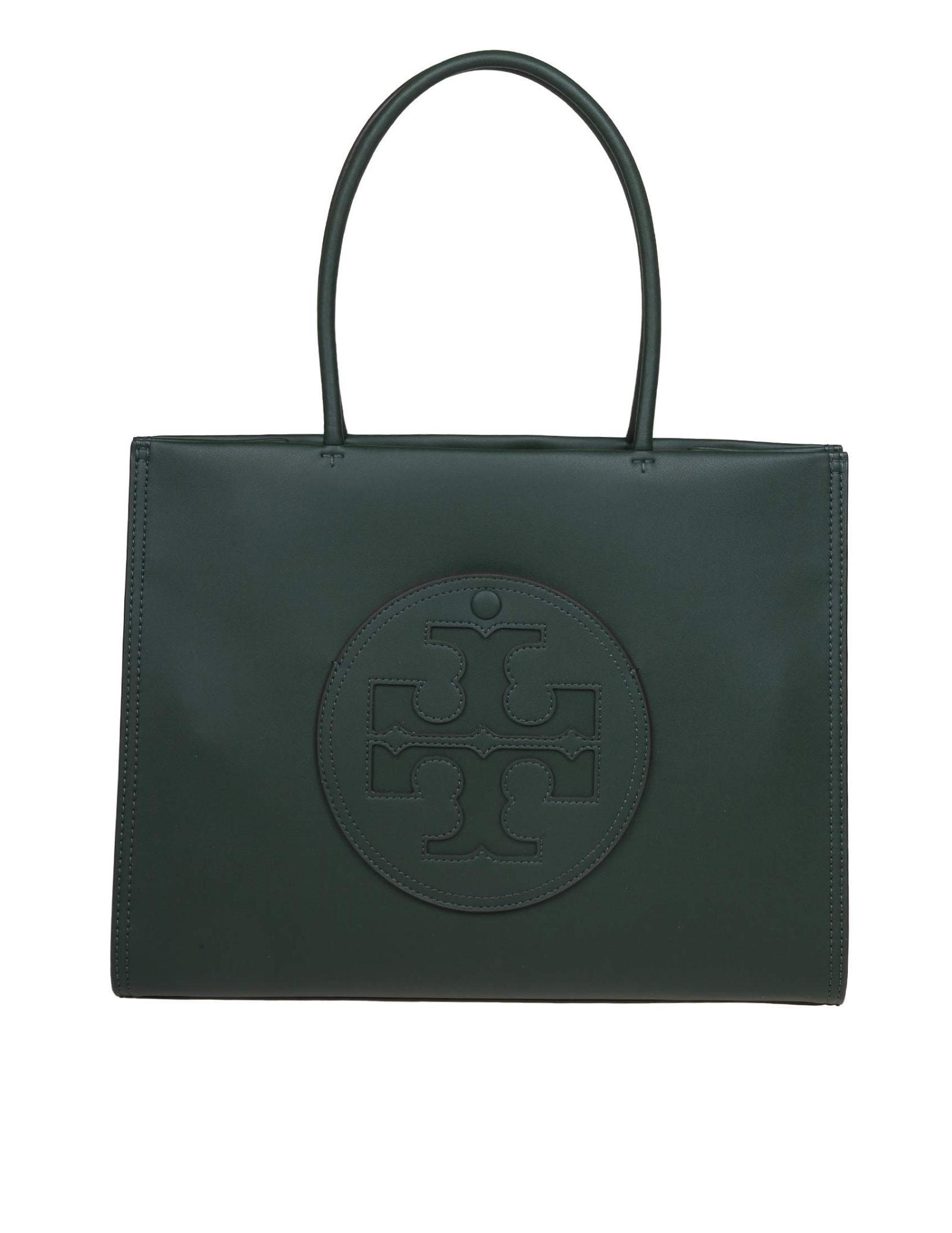 Eco Leather Shopping Bag In Green Product Image