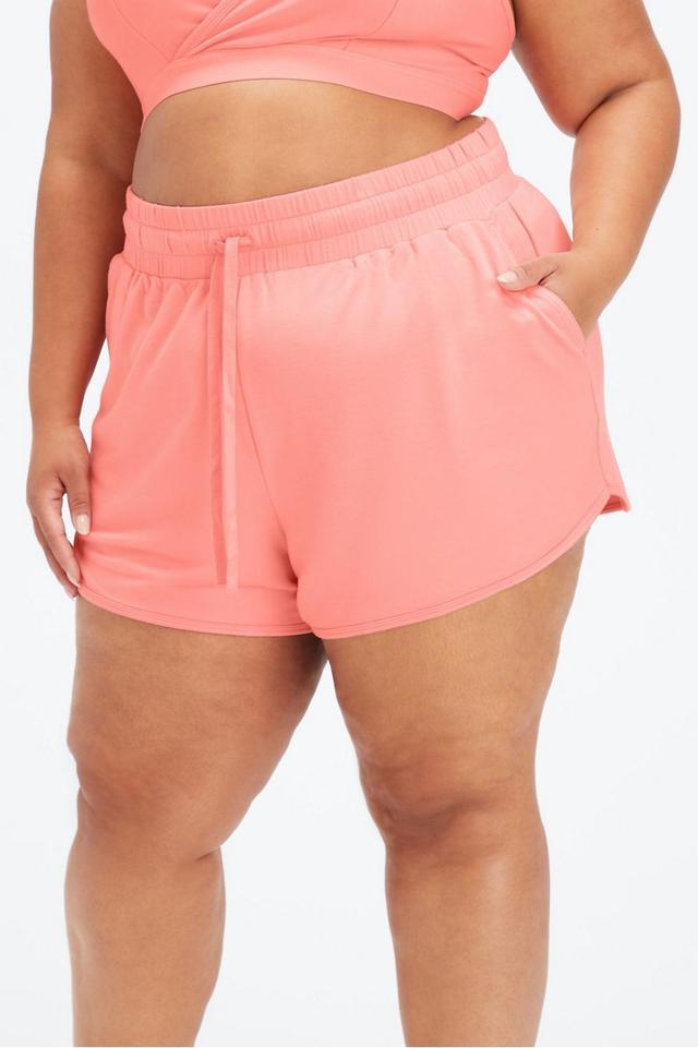 Fabletics Lounge Luxe Terry Sweatshort Womens pink Size XS Product Image