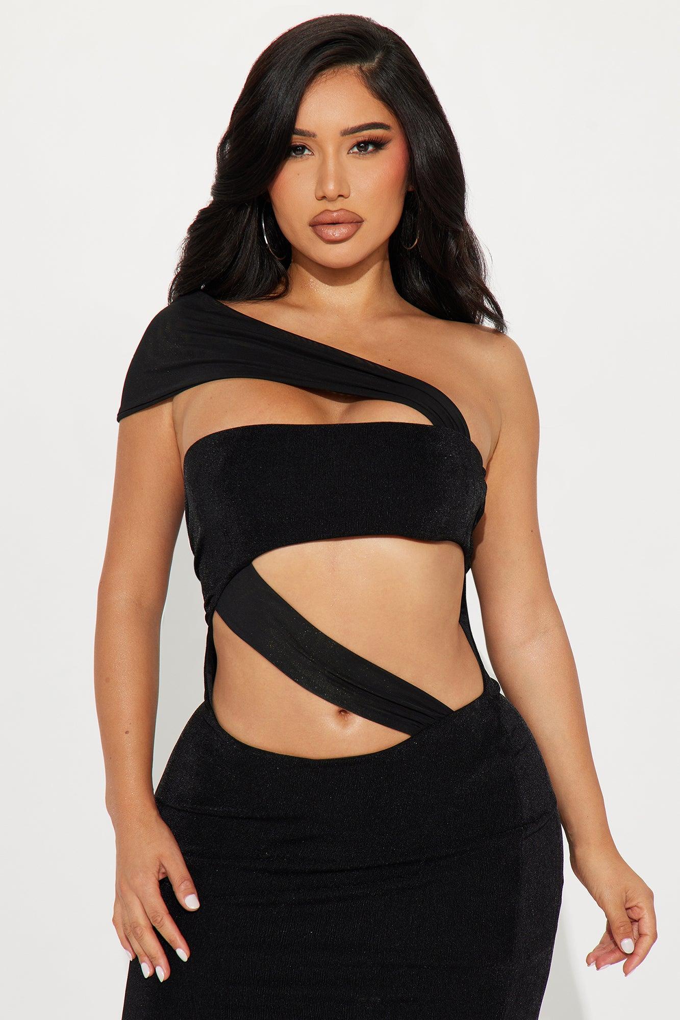 Ellen Cut Out Maxi Dress - Black Product Image