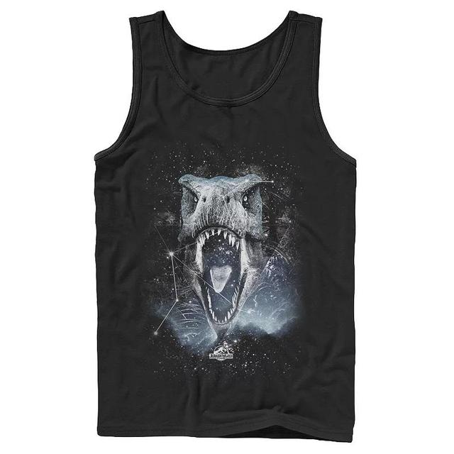 Mens Jurassic World T-Rex Roaring Constellation Tank Top Product Image