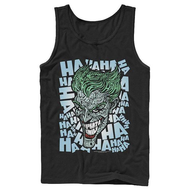 Mens DC Comics The Joker Text Fill Tank Black Product Image