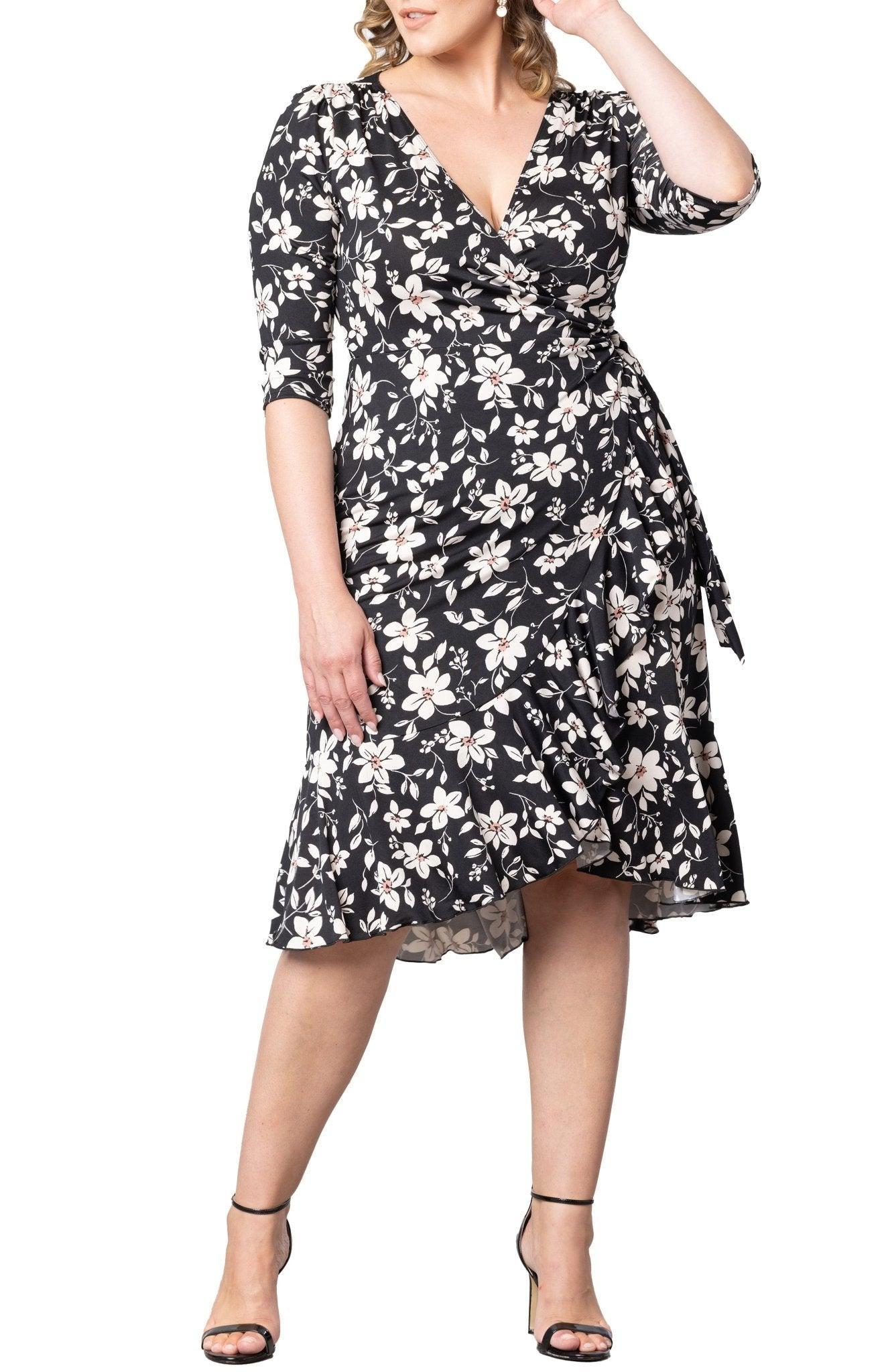 Flirty Flounce Wrap Dress - Plus Product Image