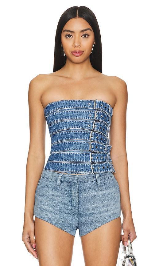 Strapless Denim Top Product Image