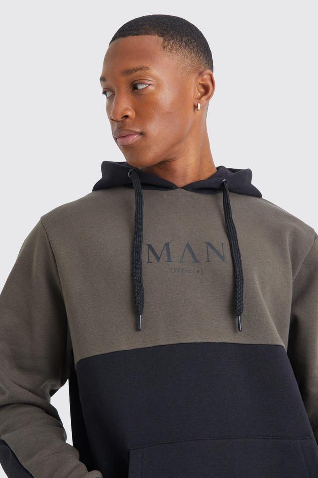 Mens Multi Man Colour Block Hoodie, Multi Product Image