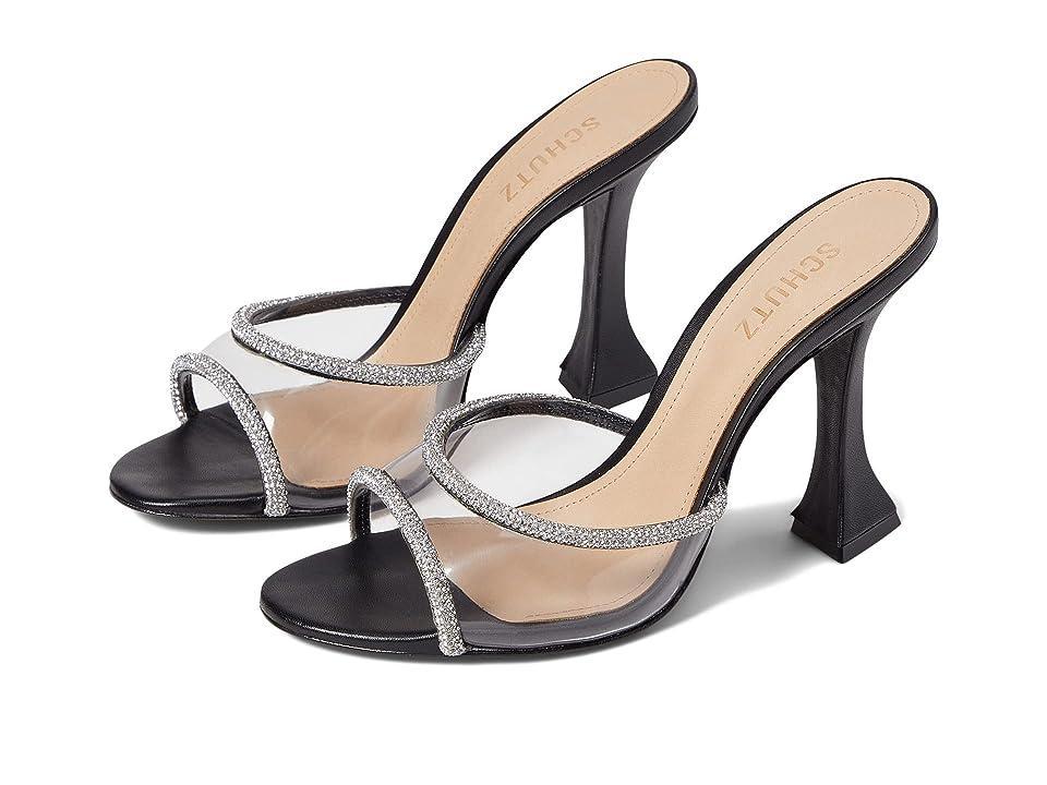 Schutz Aileen (Transparent/Cristal/Black) Women's Shoes Product Image