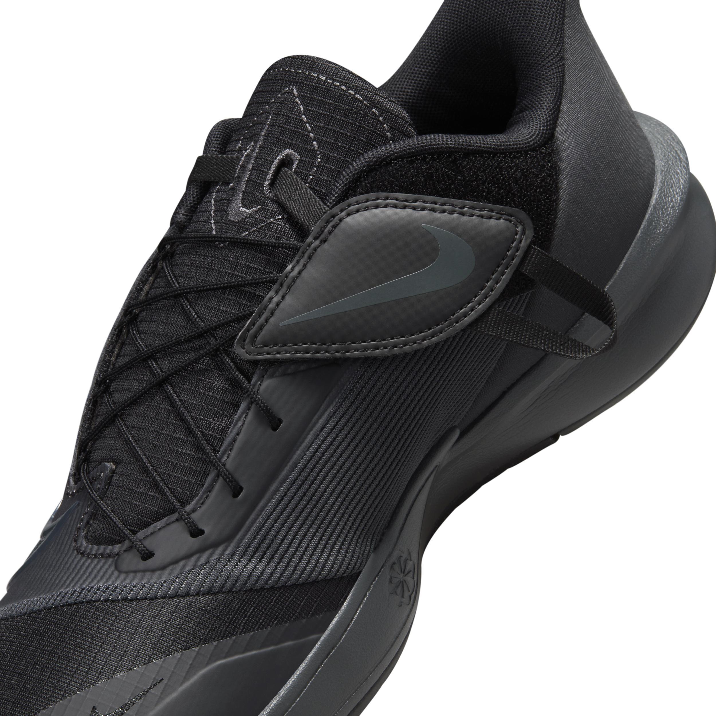 Nike Precision VII Mens Easy-On Basketball Shoes Grey Black Product Image