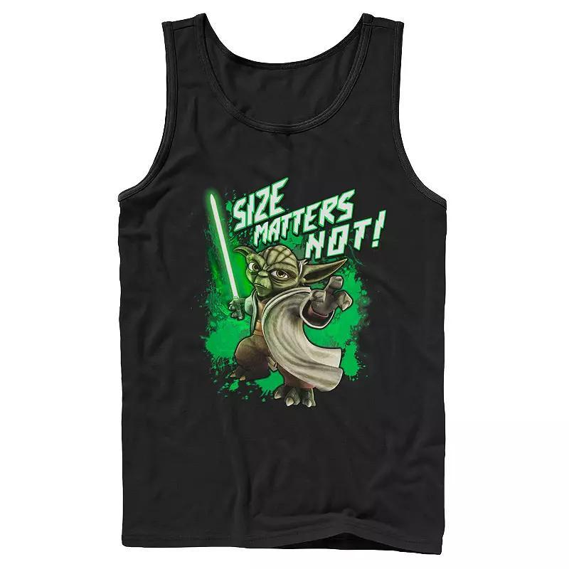 Mens Star Wars: The Clone Wars Yoda Size Matters Not Tank Top Product Image