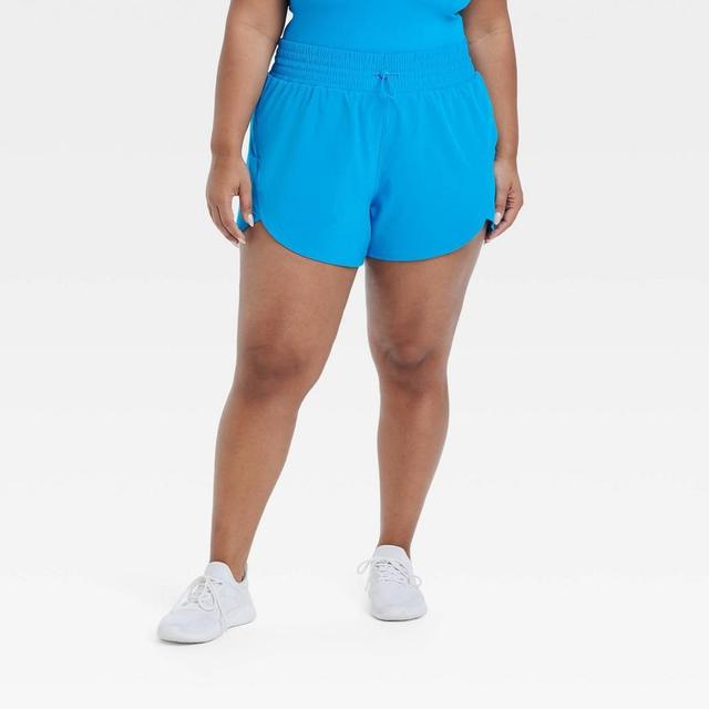 Womens Flex Woven High-Rise Shorts 3 - All In Motion Blue XXL Product Image