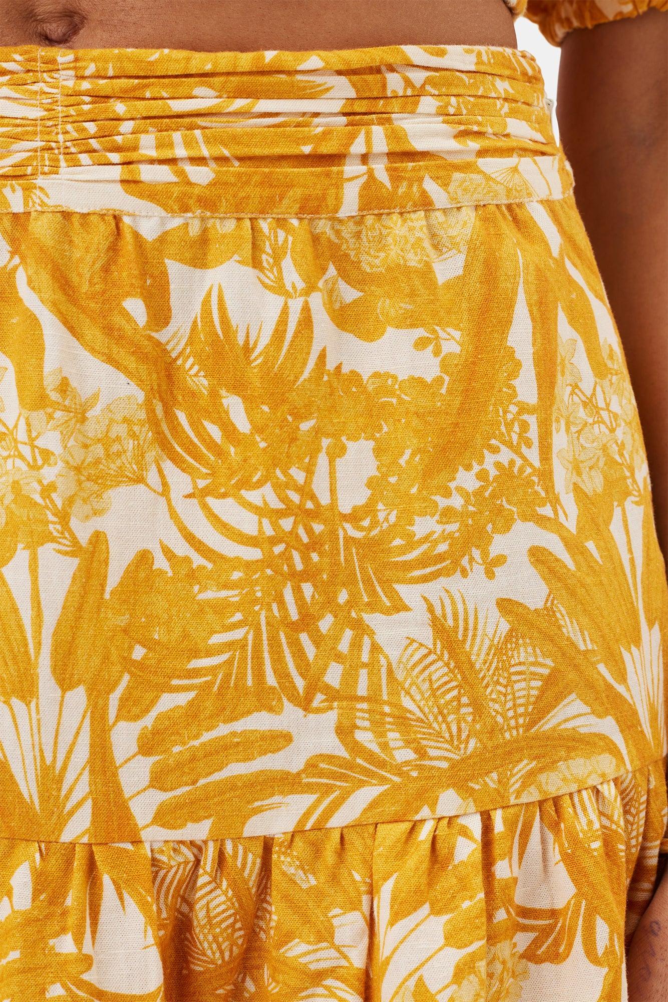 Silas Cotton Linen Skirt - Toile Mandarine Product Image